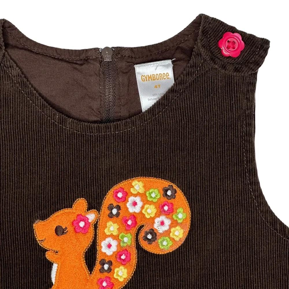 Gymboree Flower Squirrel Corduroy‎ Jumper